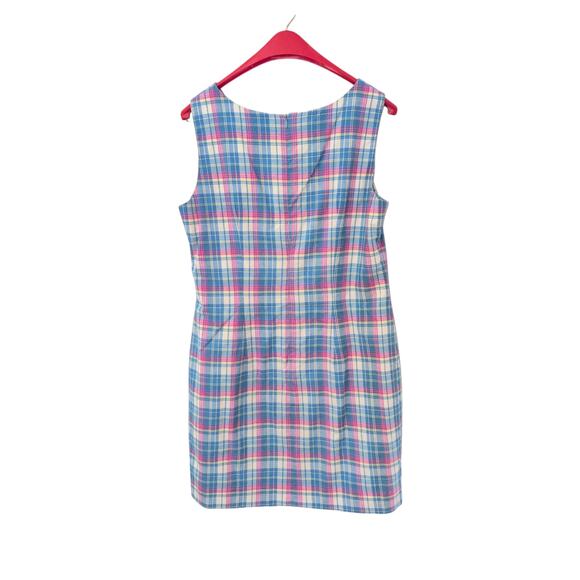 Brooks Brothers Dresses & Skirts - Brooks Brothers Patchwork Shirt Dress Size 12 – Blue & Pink Classic